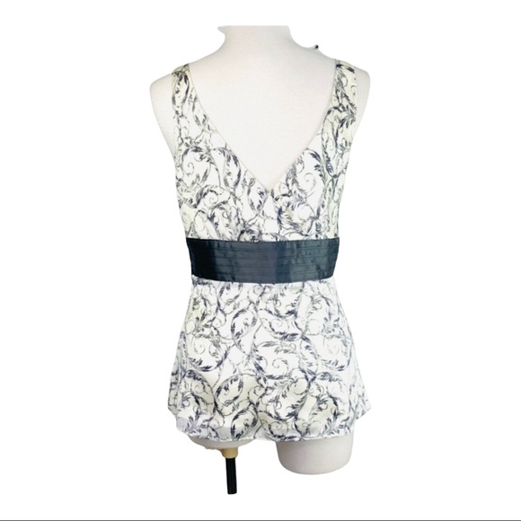 White House Black Market 100% Silk Babydoll Camisole Satiny Floral Light Sz S - Picture 2 of 10